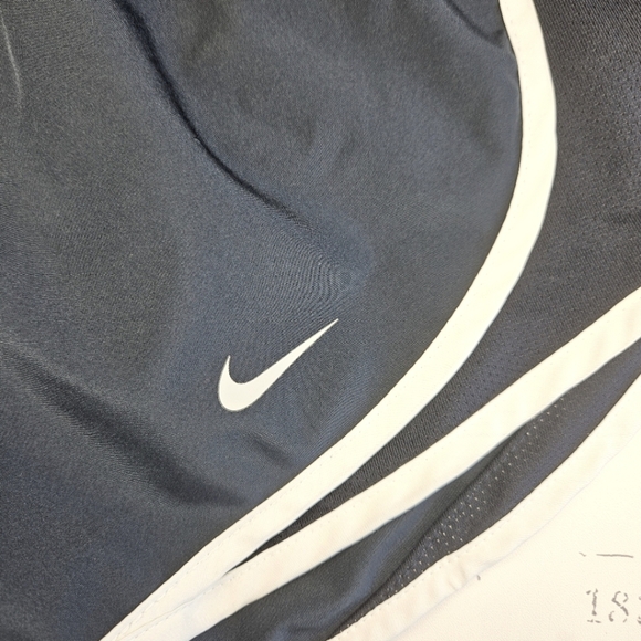 Nike Black and White Athletic Shorts with Dolphin Hem, Size XS - Picture 2 of 4